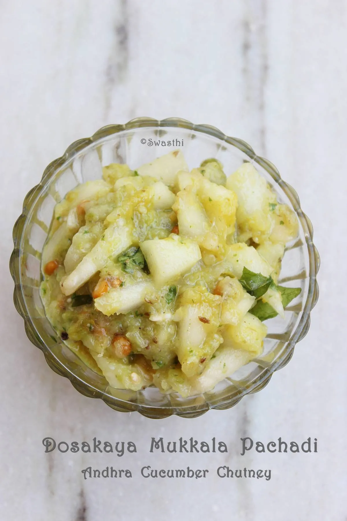 Dosakaya pachadi is Andhra style cucumber chutney