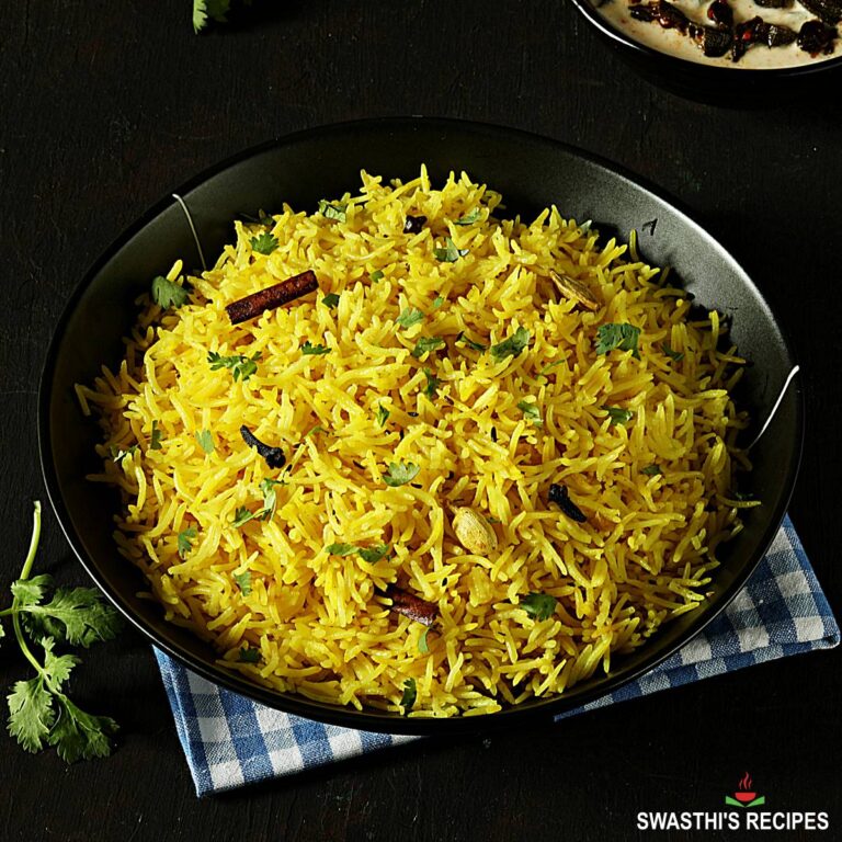 Turmeric Rice Recipe - Swasthi's Recipes