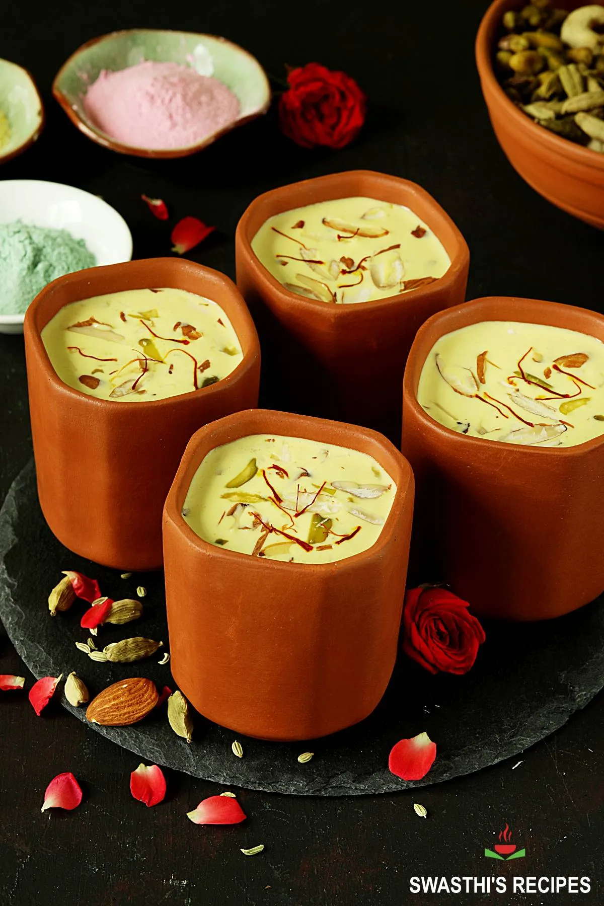 Thandai served in clay cups