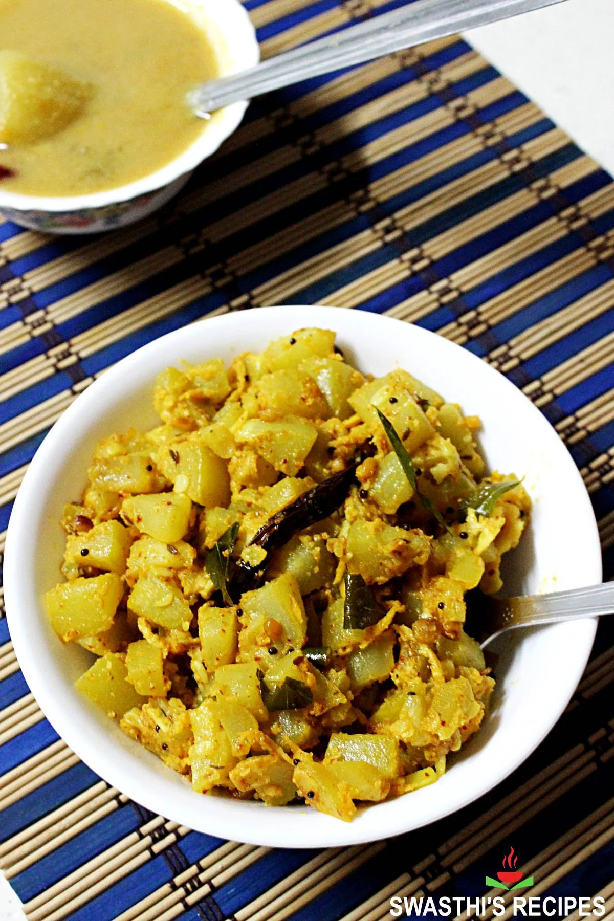Bottle gourd curry made with gourd spices and herbs