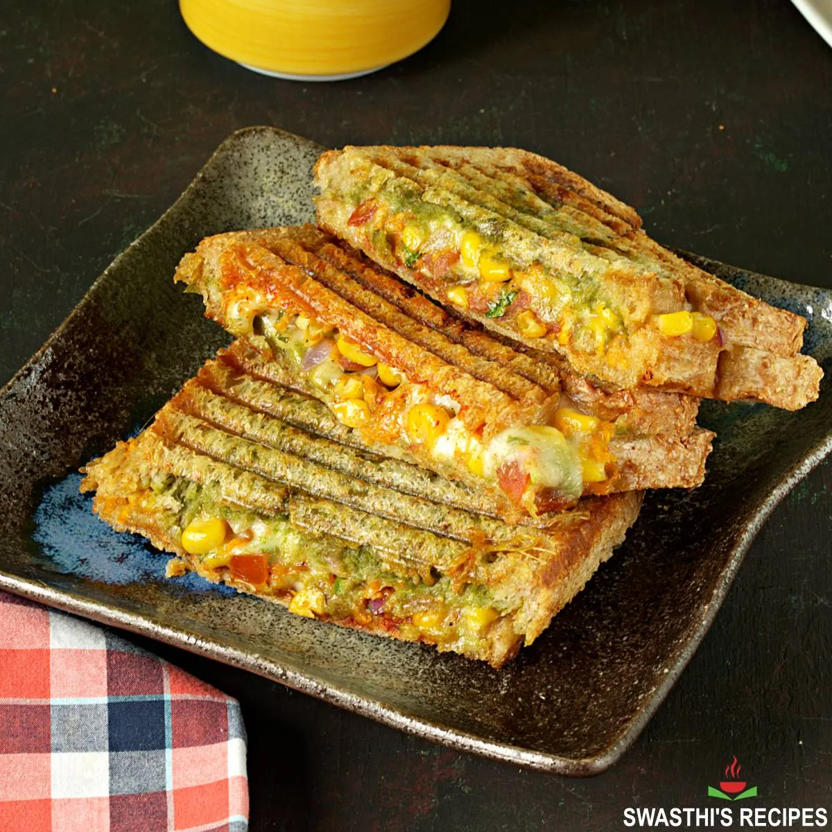 corn sandwich with cheese