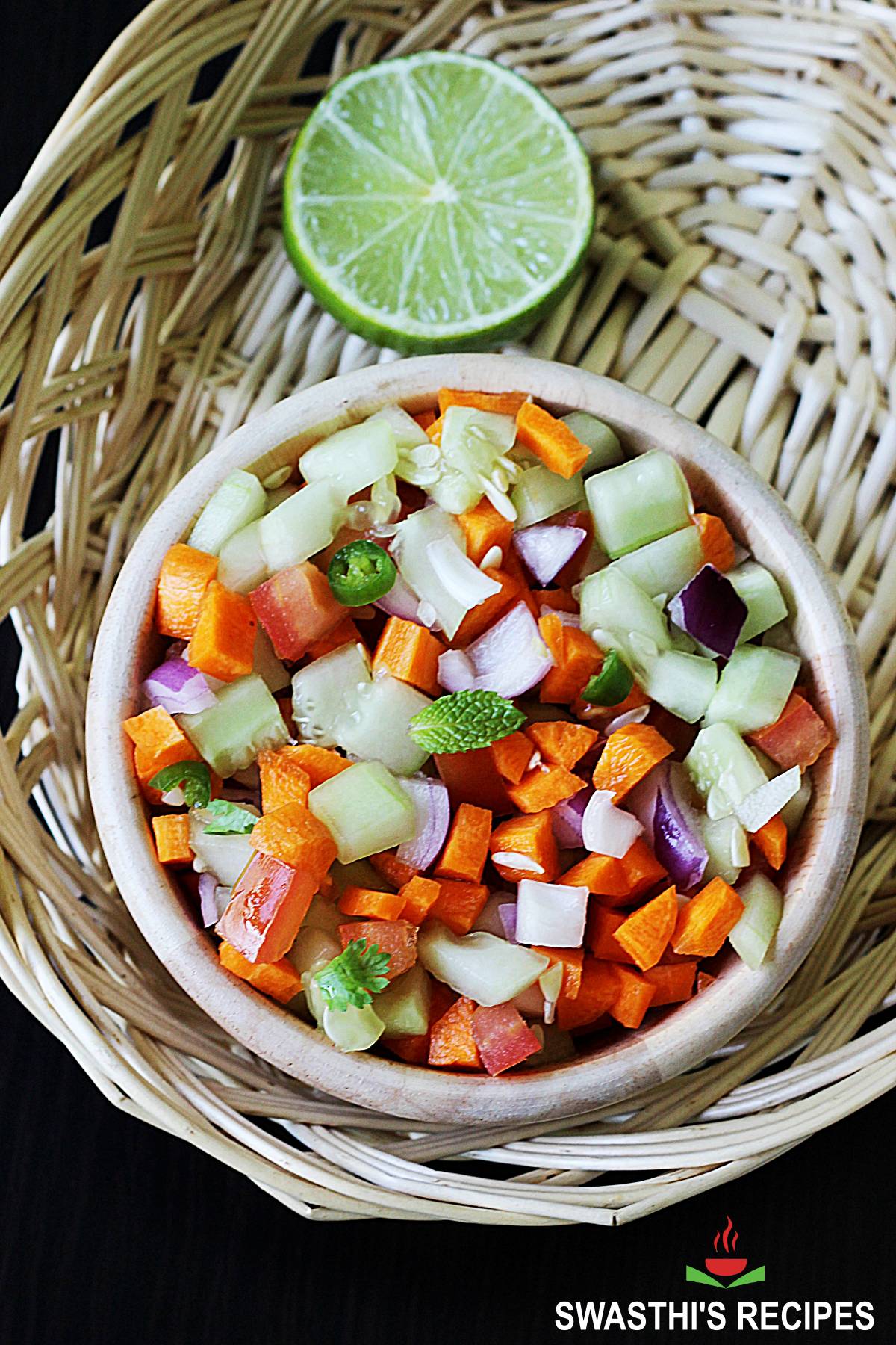 Vegetable Salad Recipe   Swasthi s Recipes - 84