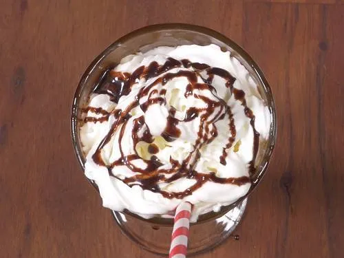 garnish with whipping cream