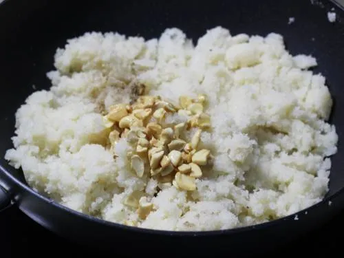 coconut ladoo mixture ready to shape