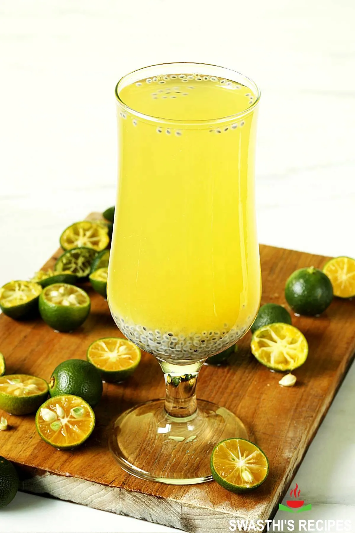 Basil seeds drink served in a tall glass