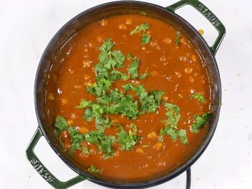 garnish with cilantro leaves