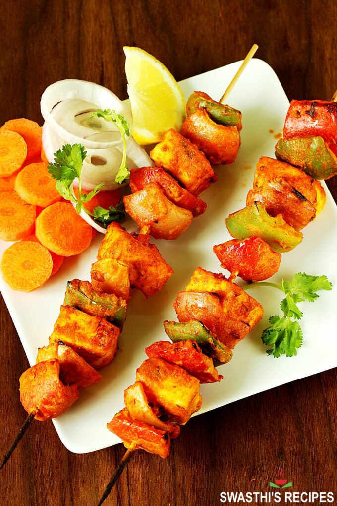 Paneer Tikka Recipe Oven Air Fryer Stovetop Swasthis Recipes