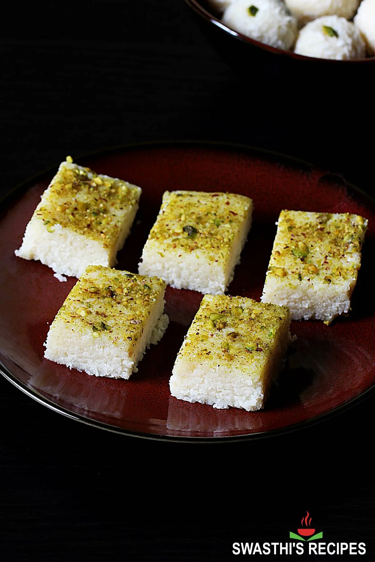 coconut burfi known as nariyal burfi