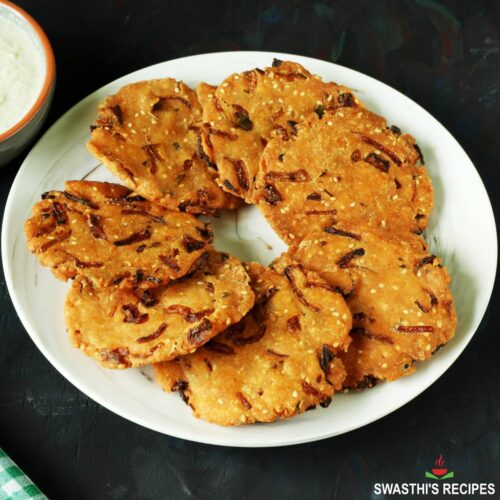 Maddur Vada Recipe | Air fryer & Fried - Swasthi's Recipes