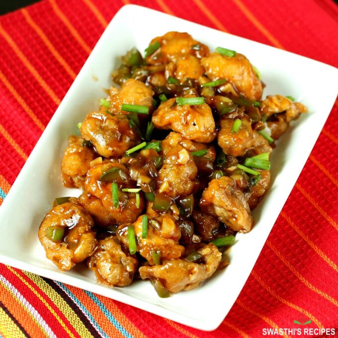 Mushroom Manchurian Recipe - Swasthi's Recipes