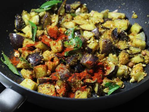 Brinjal Fry Recipe  Vankaya Fry    Swasthi s Recipes - 33