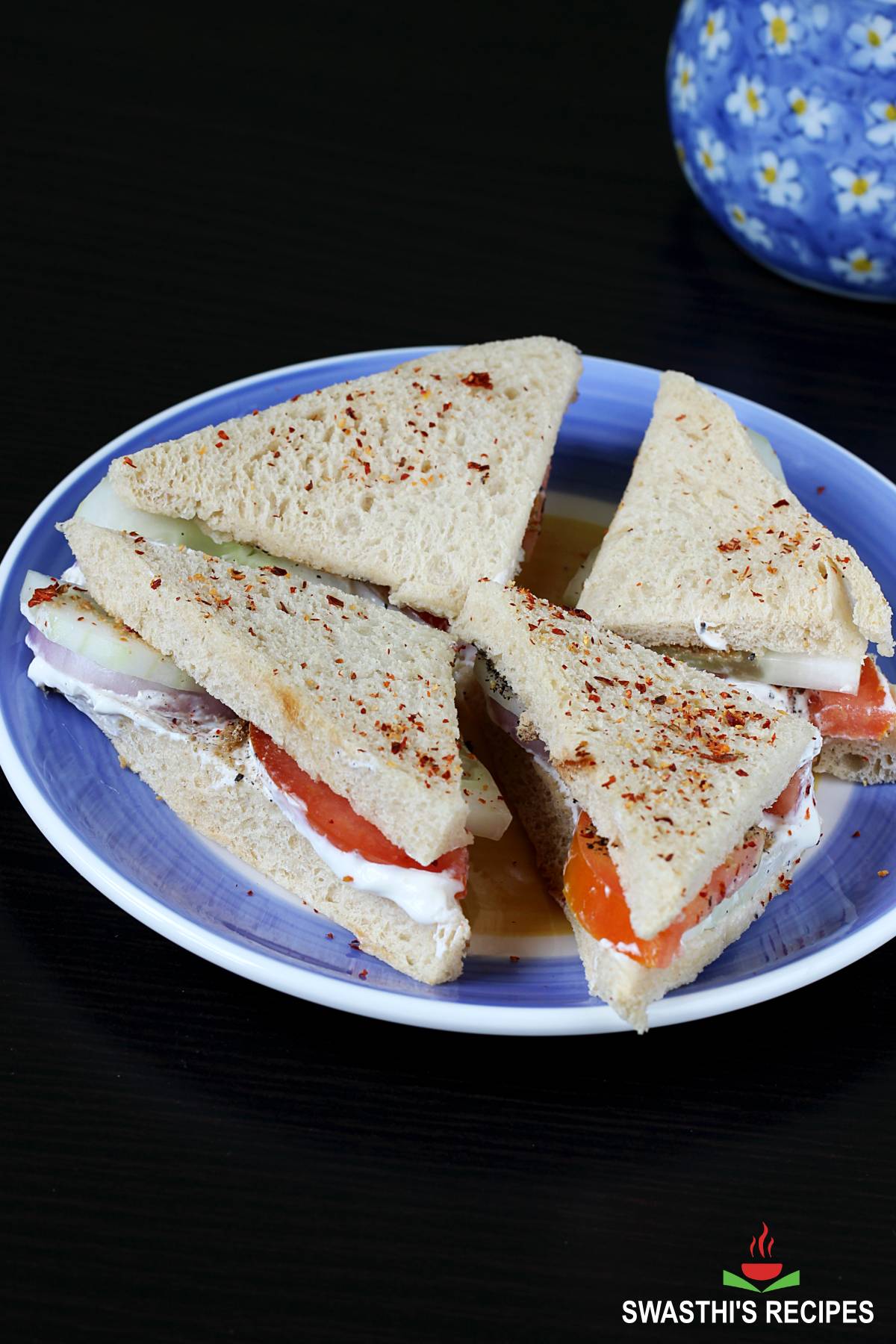 Tomato Cucumber Sandwich Recipe   Swasthi s Recipes - 89