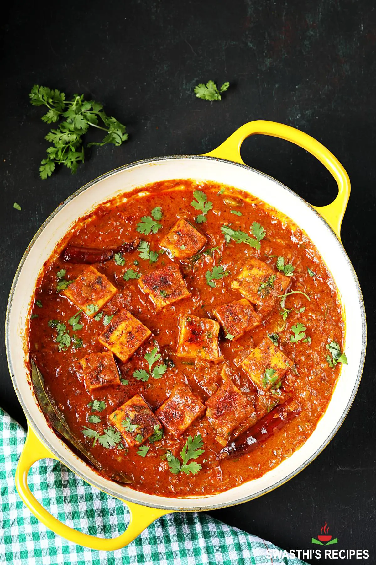 Paneer Curry Recipe (Dhaba Style) - Swasthi's Recipes