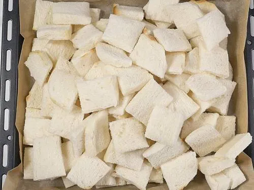 chunks of white bread