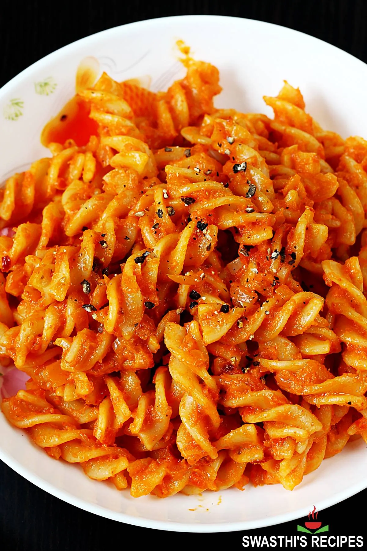 Red Sauce Pasta (Red Pasta Recipe) - Swasthi's Recipes