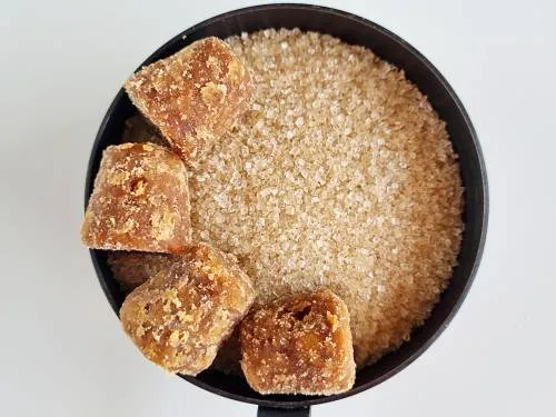 sugar and jaggery for mango chutney