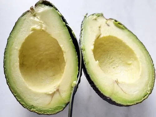 scoop avocado flesh