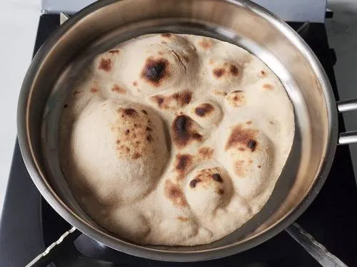 charred spots on roti