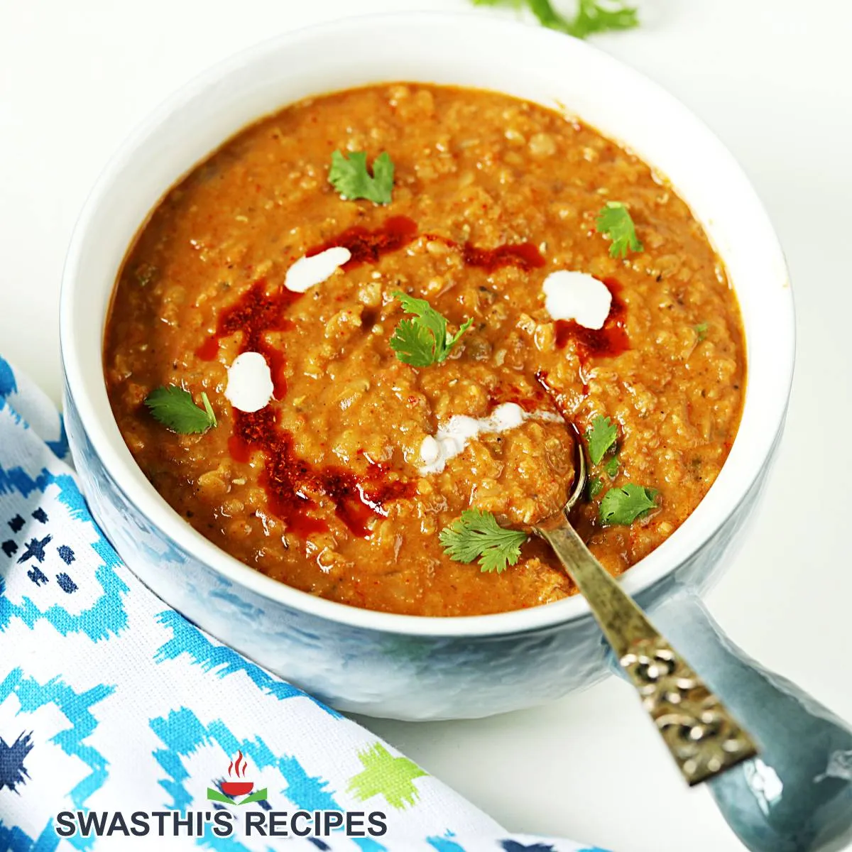 Red Lentil Curry Recipe - Swasthi's Recipes