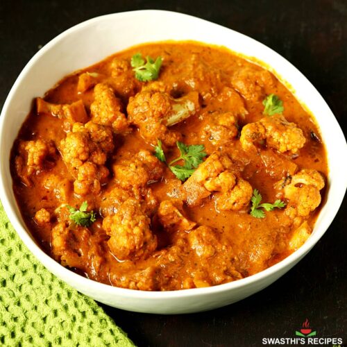 Gobi Masala Recipe (Cauliflower Masala) - Swasthi's Recipes