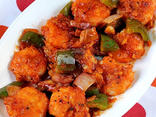 Chilli Shrimp - Shrimp Manchurian