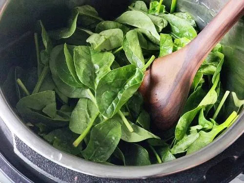 sauteing spinach