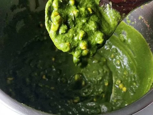 consistency of corn palak