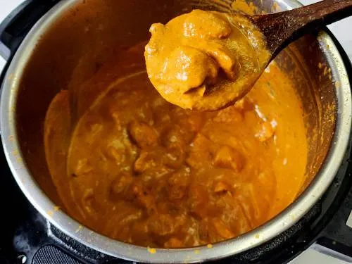 showing the consistency of instant pot tikka masala 