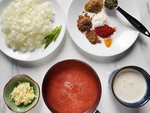 ingredients to prepare for mushroom curry