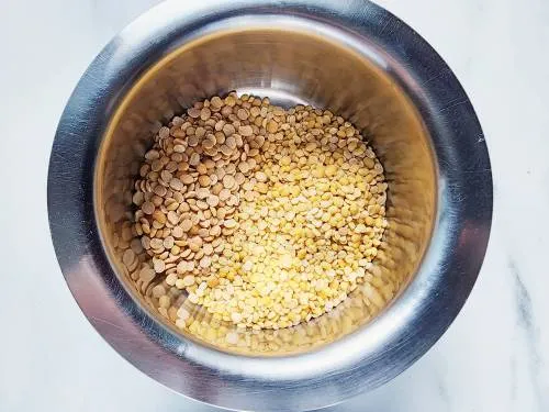 dal in a bowl to make keerai kootu