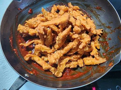 fried chicken in dragon sauce