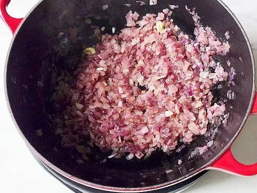 sautéing onions